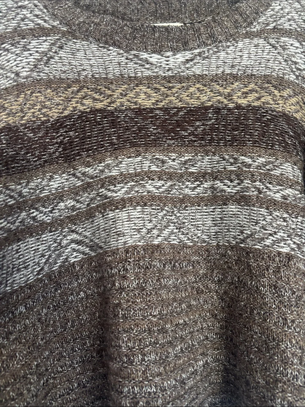 Brown Stripe Knit Sweater